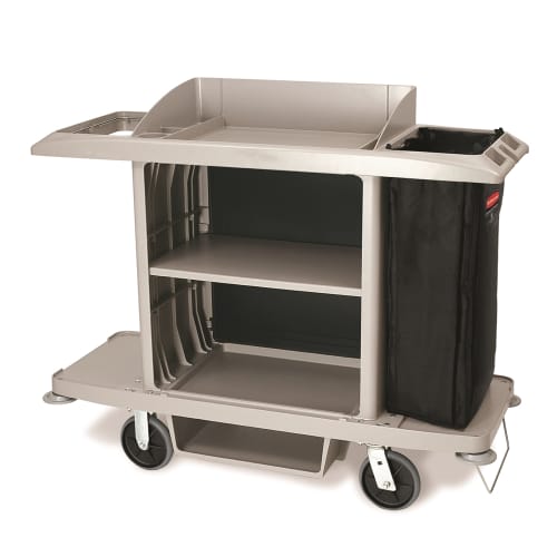 Carrito de Limpieza de Tamaño Completo Rubbermaid Executive, Tradicional, Platino